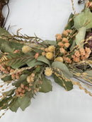 Cardoon and Eucalyptus Wreath