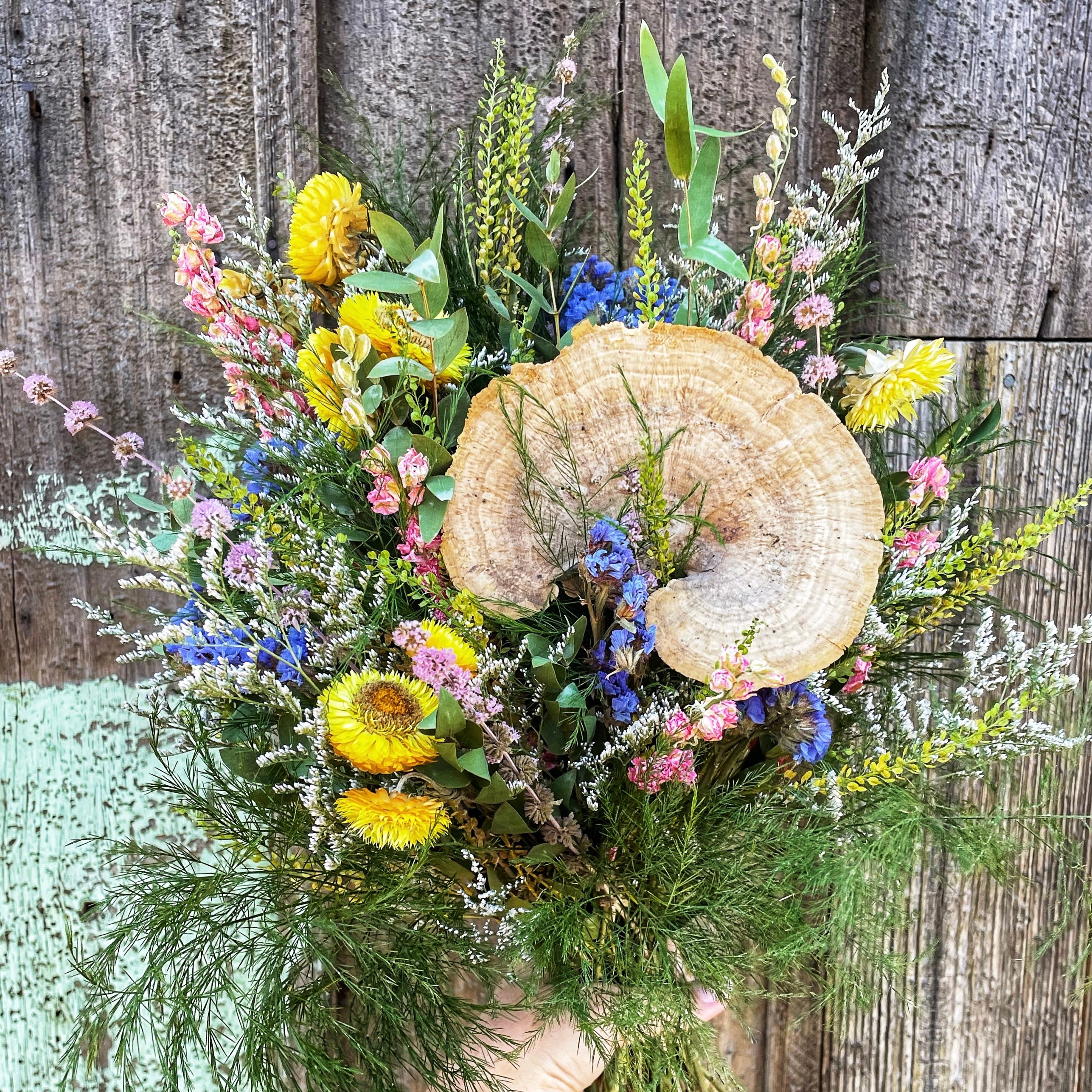 Spring Equinox Dried Flower and Mushroom Bouquet